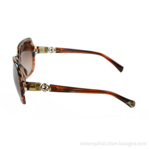 Delicate tortoise acetate sunglasses with trim for women